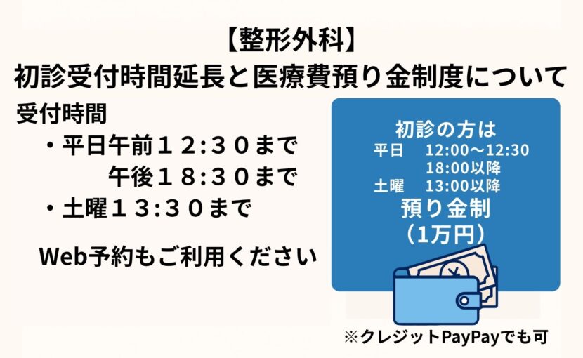 初診受付時間延長のお知らせ