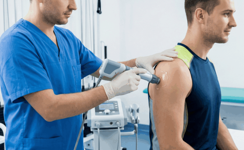 体外衝撃波装置治療風景